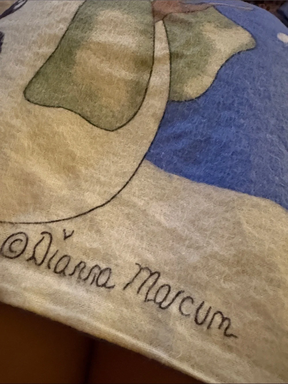 🍾 vintage Dianna Marcum “ FROSTY FRIENDS “ flannel sheet set QUEEN NEW